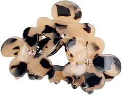 grooblue ヘアクリップ バンスクリップ 髪留め 小さめ 花柄 hair clip ハーフアップ ヘアアクセサリー かみどめ おしゃれ 大人 可愛い (クラシッククリーミー)