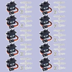 【特価セール】高トルク 10個メタルギア RCヘリコプター/飛行機/ボート/ロボット/Arduinoに適用 180° 9g マイクロサーボ サーボモーター Miuzeiのサムネイル