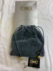 B2)新品　FEILER フェイラー  花柄　巾着 ポーチ グレー
