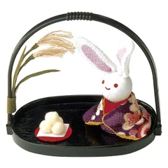 秋の季節飾り 「お月見TK」セット 置物 ちりめん うさぎ ハンドメイド 秋の季節飾り 「お月見TK」セット 置物 ちりめん うさぎ ハンドメイド