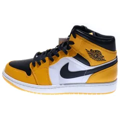 NIKE (ナイキ) AIR JORDAN 1 MID TAXI エアジョーダン1 タクシー ミッドカットスニーカー イエロー/ホワイト US10/28cm 554724-701
