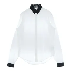 Dior HOMME (ディオールオム) スタンドカラー長袖ドレスシャツ ブラック×ホワイト 7H3150990100のサムネイル