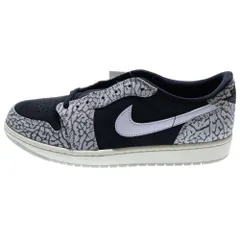 NIKE (ナイキ) AIR JORDAN 1 LOW OG Black Cement エアジョーダン1 レトロ ブラックセメント ローカットスニーカー ブラック/グレー US10.5/28.5cm CZ0790-001