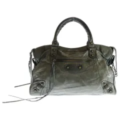 BALENCIAGA (バレンシアガ) ザ・シティ 2wayハンドバッグ ショルダーバッグ グリーン レザー 115748