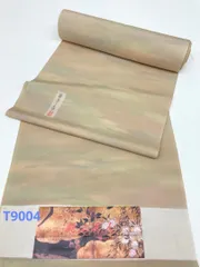 無地小紋 本草木染 手加工品 ぼかし 共生地八掛 正絹 反物 T9004