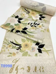 小紋 紋意匠 金彩 桜 正絹 反物 T8998