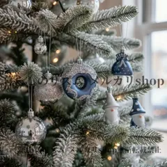 クリスマスオーナメント 60個 クリスマスボールセット キラキラドーナツ型オーナメント キラキラグリッター仕上げ クリスマスツリー用 ホーム オフィス デコレーション クリスマスデコレーション プラスチック製 ブルー＆シルバー