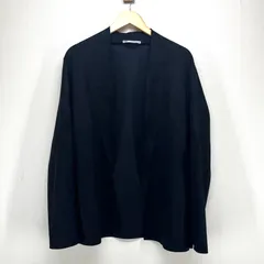 ザラ ZARA スエードタイプ カーディガン(ブラック/Ｌ)