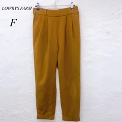 e5729 【ローリーズファーム】レディース ツータックパンツ F ブラウン ウエストゴム入り テーパード シルエット 上品 カジュアル ボトムス