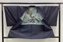 中古品、メンズ、着物羽織、紬、正絹R982