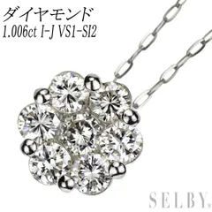 新品 Pt950/ Pt850 ダイヤモンド ペンダントネックレス 1.006ct I-J VS1-SI2 Fair