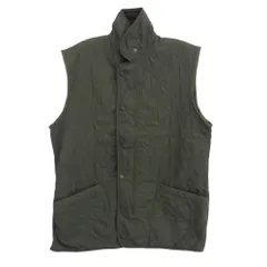 Barbour バブアー　キルティングベスト　リバーシブル　モスグリーン　XL Barbour バブアー ベスト メンズ LARGE BOX QUILT LINER BARBOUR