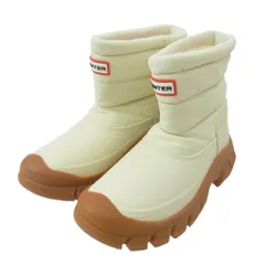 ハンター HUNTER WOMENS INTREPID SHORT SNOW BOOT ショート スノーブーツ オフホワイト系 UK5【極上美品】【中古】