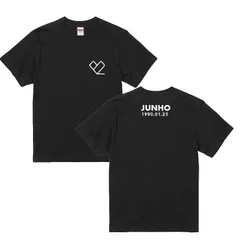 ジュノ 2PM Tシャツ 男女兼用 綿100% ブラック 韓流 グッズ ep025-5