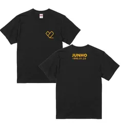 ジュノ 2PM Tシャツ 男女兼用 綿100% ブラック 韓流 グッズ ep025-6