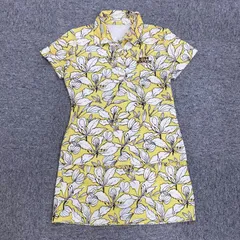 KISS on the green　ゴルフウェア　フラワープリント半袖ポロシャツ＆スカート上下セット