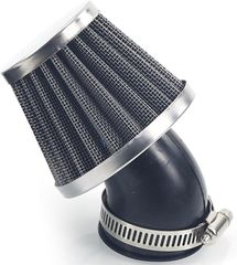 RYOHIN Lab. 互換品 良品ラボ パワーフィルター バイク用 エアフィルター 汎用 ユニバーサル オートバイ スクーター 原付 ステンレス メッシュ エアクリーナー 排ガス対策 (カーブ型,  φ44mm)