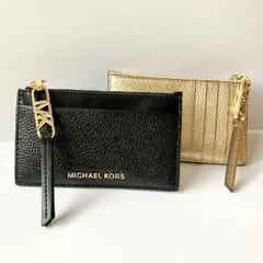 新品 マイケルコース 本革製カードケース パスケース 薄型財布 ミニ財布