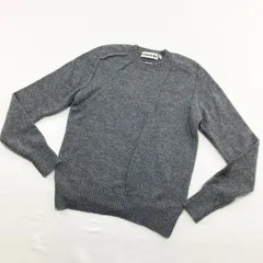 （K1029002）ANYA HINDMARCH×ユニクロ　カシミヤセーター　グレー　刺繍　ニットトップス　M