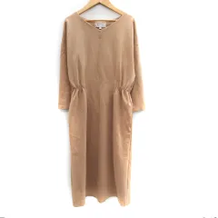 ロペピクニック ROPE Picnic ワンピース ロング丈 長袖 Vネック 38 ベージュ /SM3