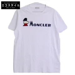 MONCLER モンクレール 18年製 ﾎﾜｲﾄ MAGLIA T-SHIRT ﾛｺﾞﾊﾟｯﾁ付き半袖Tｼｬﾂ L