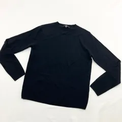 （K1029003）UNIQLO ユニクロ　カシミヤセーター　ニットトップス　黒　カシミヤ100% クルーネック　M