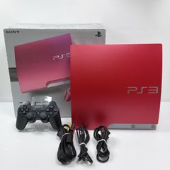 極美品 プレステ３本体 PS3 スカーレットレッド 遊べるセット 動作確認済み SONY PlayStation3 CECH-3000 ソニー プレイステーション3 HDD 封印シール有り