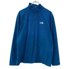 THE NORTHFACE フリースジャケット M ターコイズブルー ザノースフェイス ハーフジップ 刺繍ロゴ プルオーバー アウトドア 秋物 a710-6669