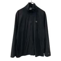 THE NORTHFACE フリースジャケット L ブラック ザノースフェイス ハーフジップ 刺繍ロゴ プルオーバー 無地 アウトドア 秋物 a710-6670