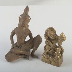 インド　鋳物　置物　びくを持つ人 インド 鋳物 置物 びくを持つ人 | Mercari