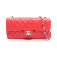 シャネル CHANEL ショルダーバッグ マトラッセ レッド ラムスキン（羊革） マトラッセ チェーンショルダー レディース Used A