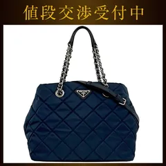 プラダ ２way バッグ ネイビー テスート 1BG740 美品 トートバッグ
