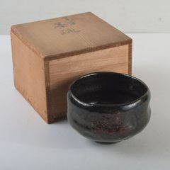芳幽軒 加藤石春作 黒楽 菓子器 共布共箱 M R5391 - メルカリ