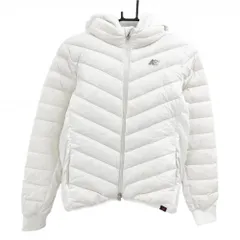 ニューバランスゴルフ フード付ダウンジャケット 白 立体ロゴ フード着脱可 レディース 1(M) ゴルフウェア New Balance