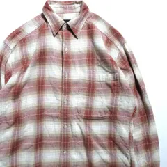 90's 00's エディーバウアー オンブレーチェック コットン ネルシャツ 長袖 (XS) シャドーチェック 90年代 00年代 旧タグ Eddie Bauer アメリカ古着 USED  ビンテージ ヴィンテージ