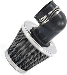 RYOHIN Lab. 互換品 良品ラボ パワーフィルター バイク用 エアフィルター 汎用 ユニバーサル オートバイ スクーター 原付 ステンレス メッシュ エアクリーナー 排ガス対策 吸気効率UP マッシュルームヘッド (直角型,  φ35mm)