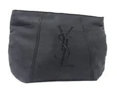 ■極美品■ YVESSAINTLAURENT イヴサンローラン キャンバス マルチポーチ マルチケース 小物入れ  ブラック系 DK5340