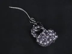 ■美品■ ANTEPRIMA アンテプリマ PVCワイヤー ワイヤーバッグ モチーフ キーホルダー チャーム ピンク系×シルバー系 DK7264