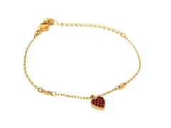 ■美品■ SWAROVSKI スワロフスキー ハート ラインストーン ブレスレット アクセサリー レディース ピンクゴールド系 DK7473