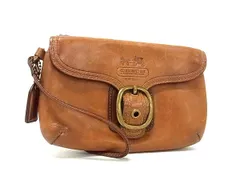 COACH コーチ レザー マルチポーチ マルチケース 小物入れ レディース メンズ ブラウン系 DK7119