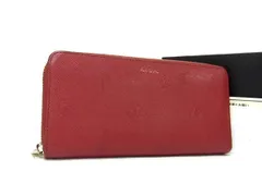 ■美品■ Paul Smith ポールスミス PSC955 レザー ラウンドファスナー 長財布 ウォレット 札入れ レディース レッド系 DK7538