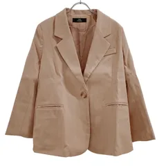 【未使用品】テーラードジャケット ベージュ レディース 2XL 175/96A 長身 大柄 大きいサイズ 肩パッドあり