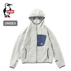 【新品】CHUMS チャムス ボンディングフリースジップパーカー LT.グレー／インディゴ