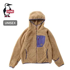 【新品】CHUMS チャムス ボンディングフリースジップパーカー ベージュ／パープル