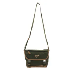 【新品】  PRADA / プラダ | 2025SS | Re-Nylon ナイロン スエード ミディアム ショルダーバッグ | カーキ / ブラウン | メンズ