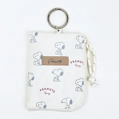 スヌーピー デイリーパスケース アイボリー 定期入れ SNOOPY