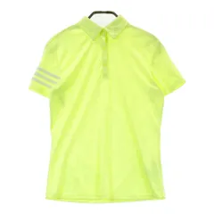 サイズ：M ADIDAS GOLF アディダスゴルフ GM3671 半袖ポロシャツ ボタンダウン 総柄 イエロー系 [240101285100]# ゴルフウェア レディース ストスト