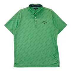 サイズ：LL CALLAWAY キャロウェイ  半袖ポロシャツ 総柄 グリーン系 [240101318428]# ゴルフウェア メンズ ストスト