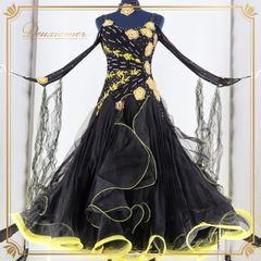 【美品 社交ダンス衣装】ブラックgentil ワンピース ドレス 黒 レース 美品 社交ダンス衣装】ブラック gentil ジャンティ ワンピース