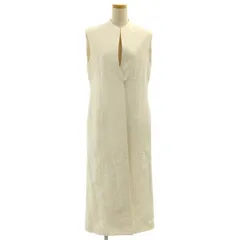 【美品】  Mame Kurogouchi / マメクロゴウチ | 2024SS | Dyeing Sleeveless Jacket / スリーブレス ノーカラー ロングジャケット | M | white | レディース
